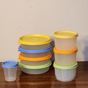 Vintage Tupperware Little Wonders, Snack Cups and Midget Containers With Lids